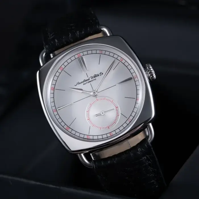 Montre mécanique homme mouette St1701 36mm automatique acier inoxydable bracelet cuir étanche 10bars occassions spéciales