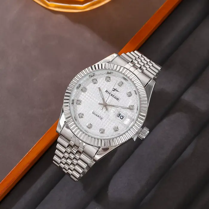 Montre à Quartz classique pour hommes, montre-bracelet de Sport ronde de luxe de haute qualité pour 