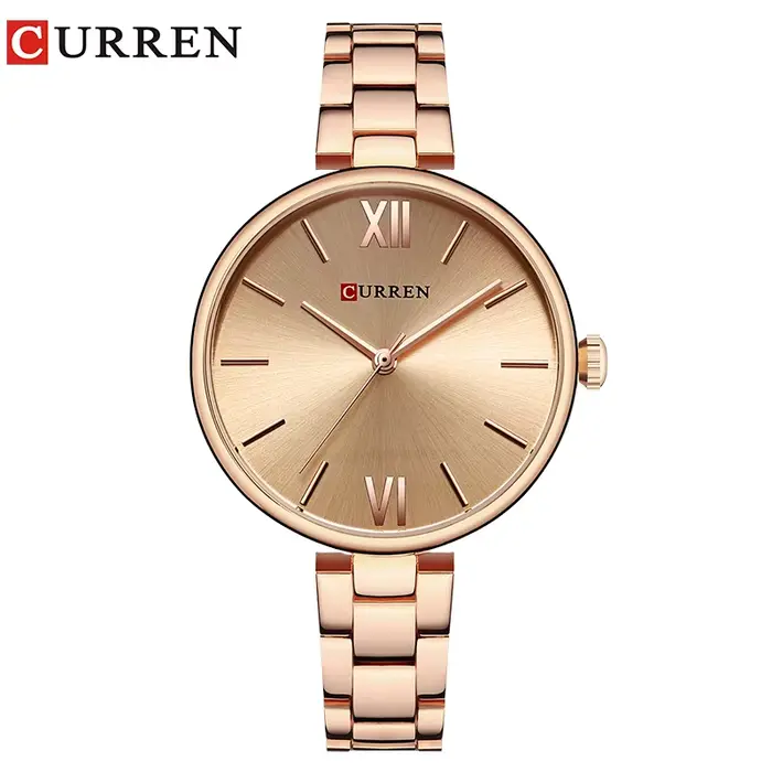CURREN 9017 nouvelles femmes montres marque de luxe montre or Rose