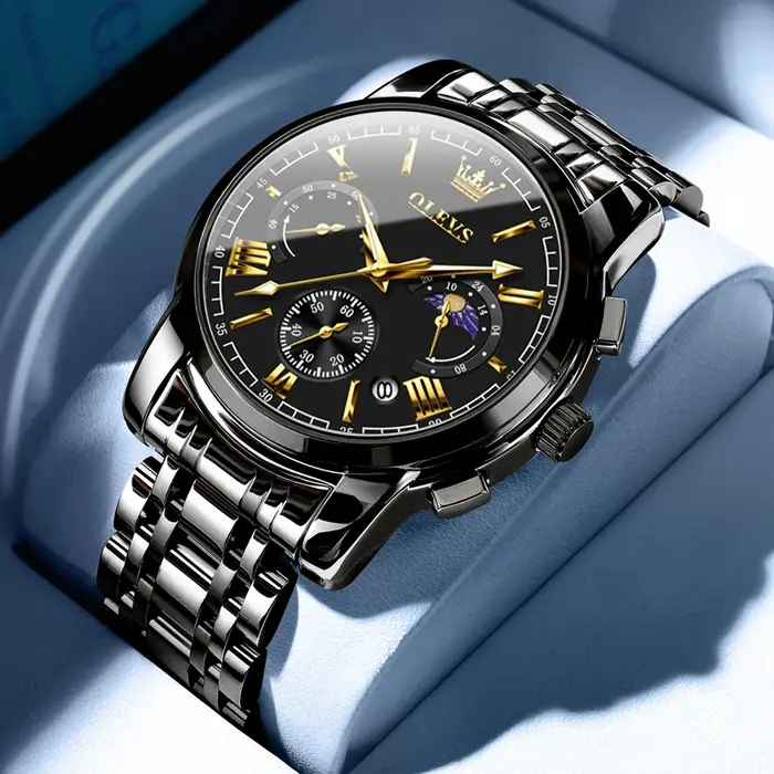 Montre-bracelet classique multifonctionnelle pour homme