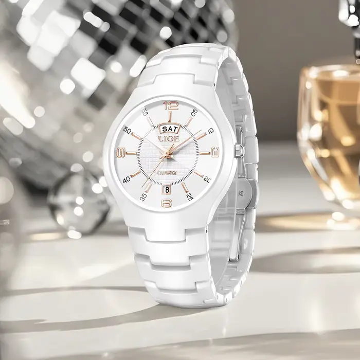 LIGE Nouvelle montre pour femme en céramique