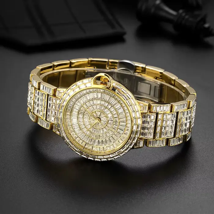 MISSFOX nouvelles montres Ice Out pour hommes Top marque horloge mode Hip Hop plein carré diamant Blingbing montre-bracelet mâle offre spéciale