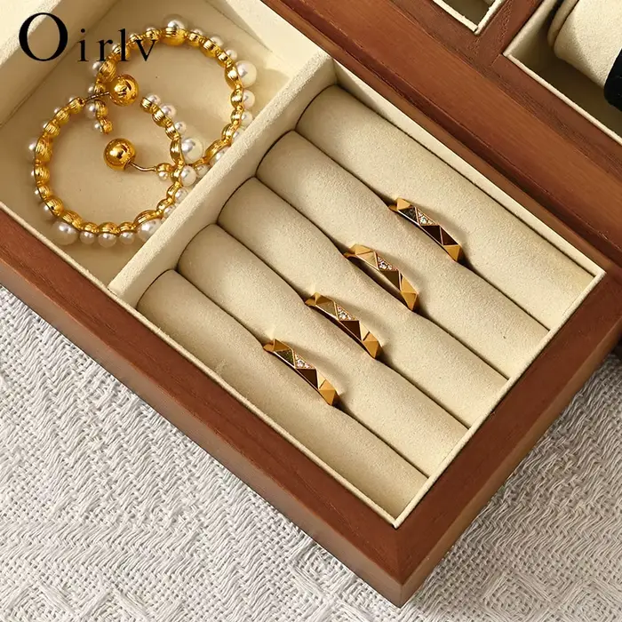 Oirlv Boîte à montres en bois massif