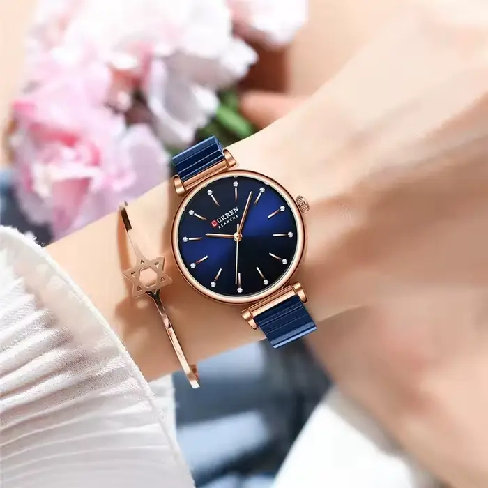 CURREN 9081 montre à Quartz pour femme élégante avancée bracelet en acier inoxydable étanche