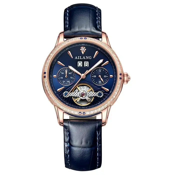 Montre automatique élégante pour femme AILANG Diamond, mécanique, étanche, avec calendrier, Relogio 