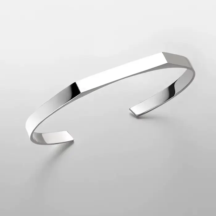 Bracelet minimaliste en acier inoxydable plaqué or