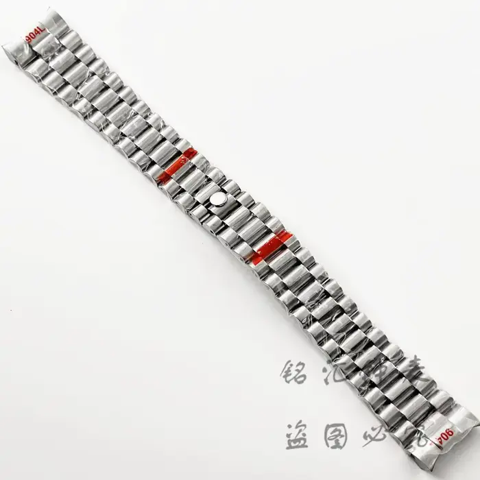 Bracelet présidentiel solide en argent, 20MM de largeur, en acier inoxydable 904L, fermoir à verroui