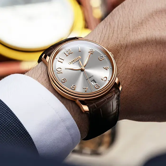 LOBINSettlement MIYOTA-Montres mécaniques automatiques pour hommes, saphir, étanche à 50 m, date automatique Shoous, nouvelle marque suisse de luxe, L9601