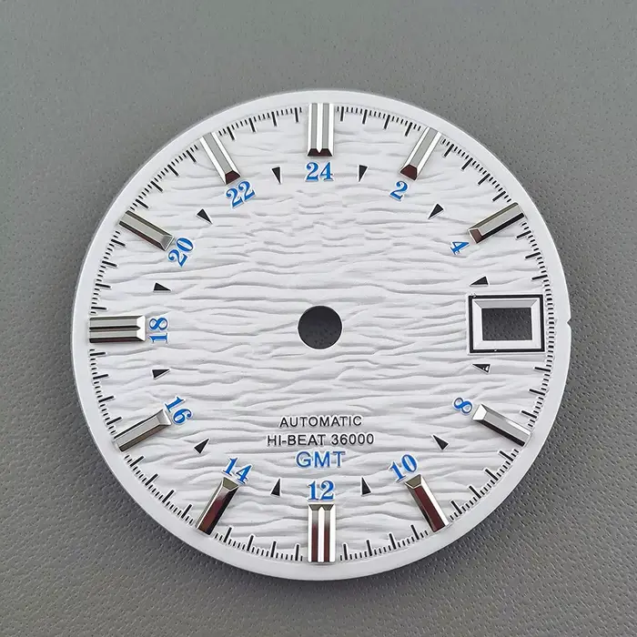 Cadran NH34 28.5mm GS, surface ondulée modifiée GMT