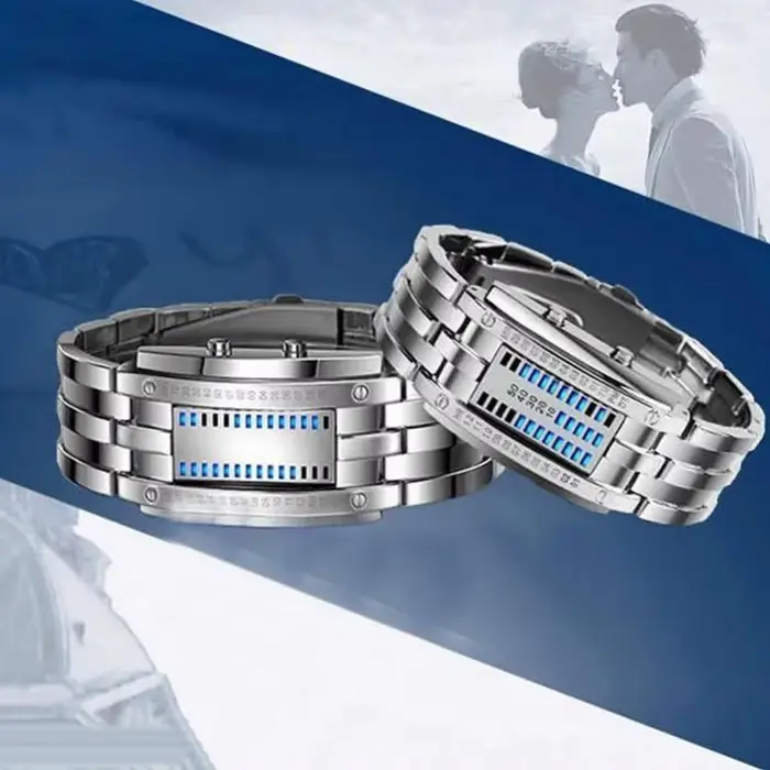 Montre de mode pour hommes, montre de sport numérique à affichage LED, bracelet en simili cuir, reloj hombre часы мужские наручные