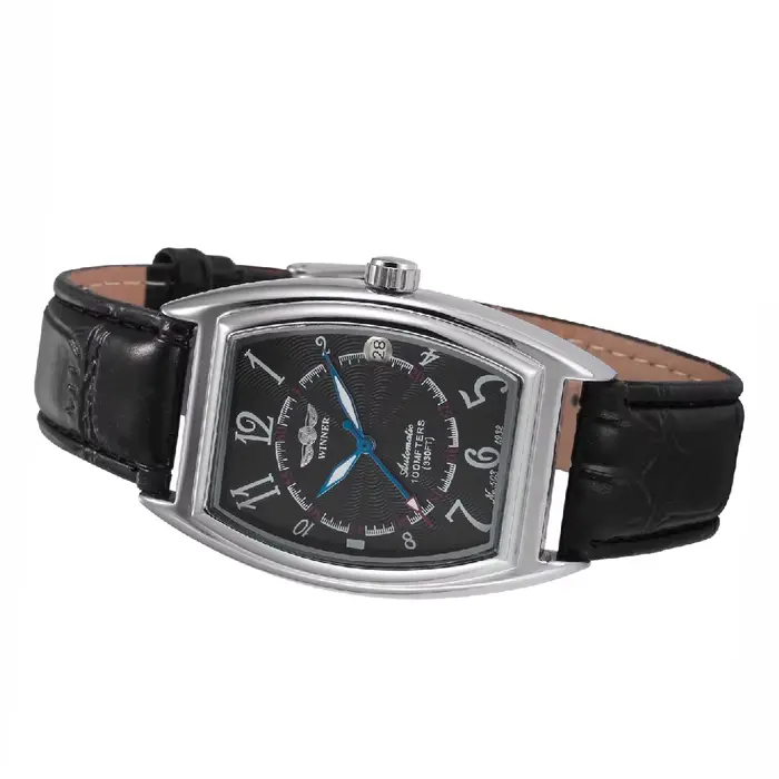 Montre automatique T-WINNER style antique avec mouvement mécanique calendrier complet pour homme occasions spéciales