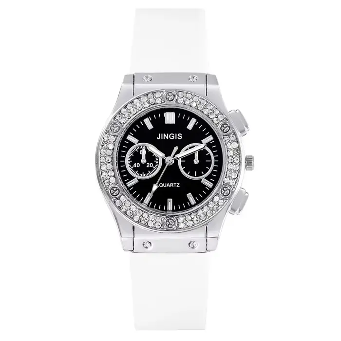 Montres à quartz en caoutchouc pour femmes