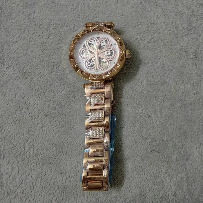 Montre pour Femme en or Rose mode Bling Quartz décontracté dame horloge