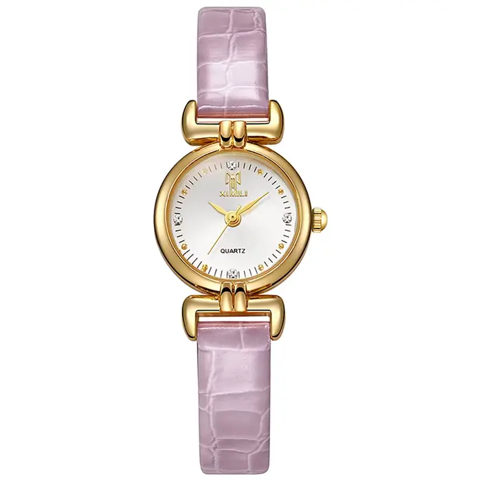 Mode 2024 nouvelles dames petits diamants simples montre à Quartz en cuir noir femmes robe horloge c
