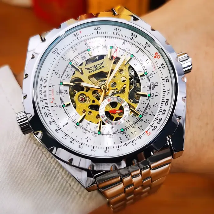 JARAGAR – montre mécanique squelette de sport pour hommes
