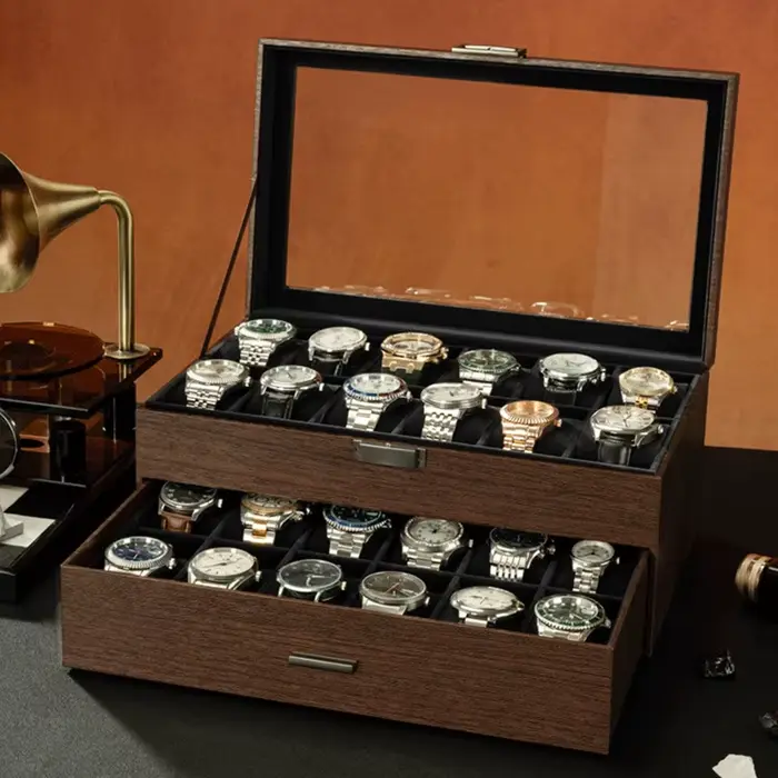 Boîte de montres en bois boîtes de montre pour hommes organisateur