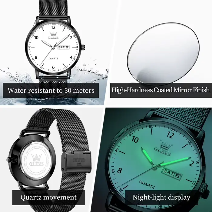 Montres à quartz originales OLEVS pour hommes