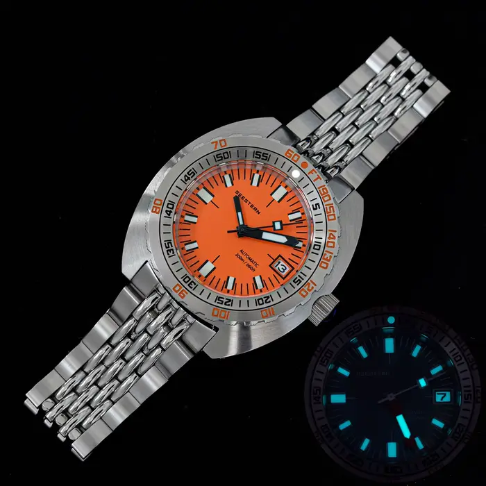 Montre de plongée pour hommes, SUB300T, automatique, mécanique, verre de saphir, Date lumineuse, 200