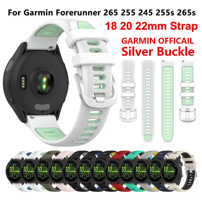 Bracelet de montre de remplacement 18 20 22mm pour Garmin Forerunner Venu Vivoactive divers couleurs ajustable élégant pour homme et femme occasions quotidiennes
