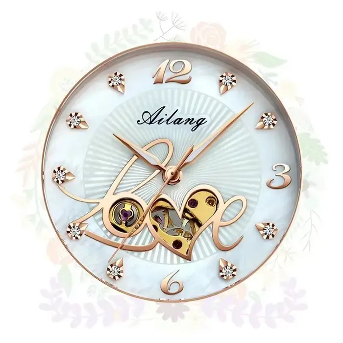 Montre-bracelet mécanique automatique Love Luxury Skeleton Ailang pour femme