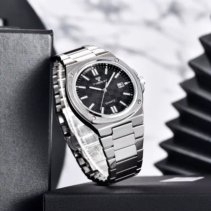Nouvelle Montre de Luxe TYBERLEY Design 2026 DD39 Boîtier en Alliage Lumineux à Quartz pour Hommes