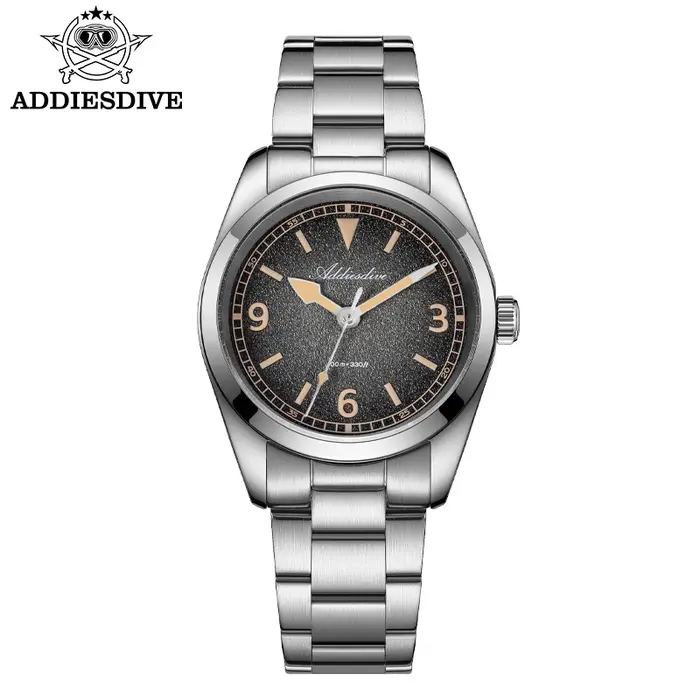 Montre de luxe ADDIESDIVE en acier inoxydable avec cristal de saphir pour femmes résistante à l'eau et lumineuse pour plongée et occasions spéciales