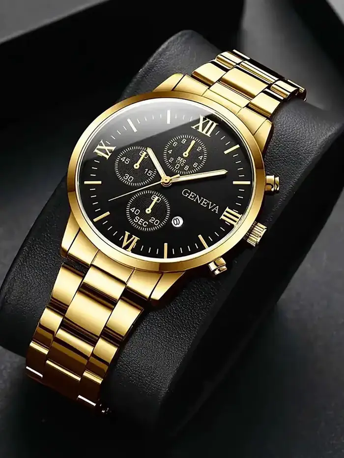 Montre à quartz pour hommes avec fonction calendrier pour un usage quotidien