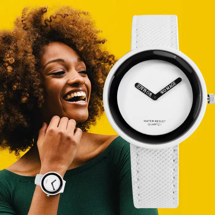 Montre de mode femmes Quartz robe montres élégant bracelet en cuir Pu Montre-bracelet décontractée Femme