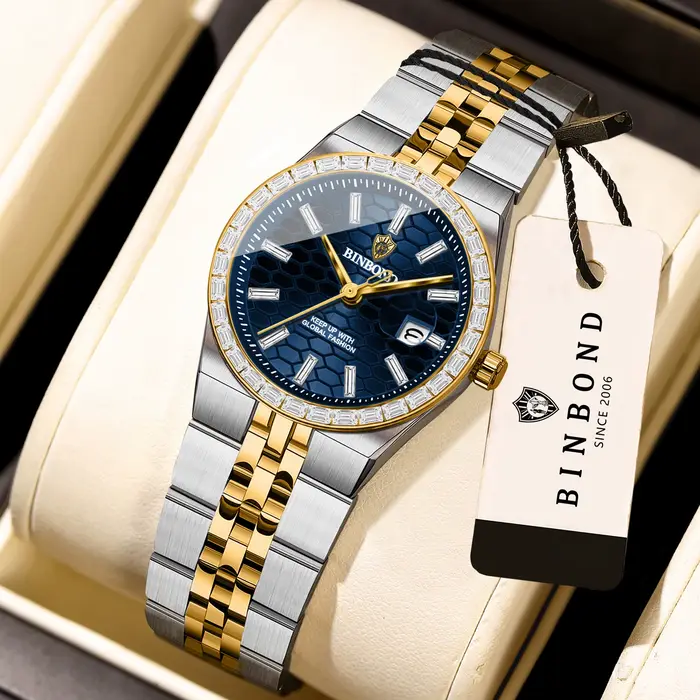Montre-bracelet à quartz décontractée pour femmes BINBOND
