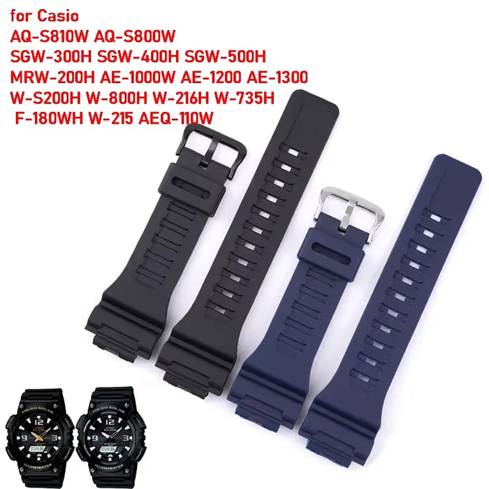 Pour Casio g-shock AQ-S800/AQ-S810W SGW-300H SGW-400H HDC-700 MRW-200H AE-1000W AE-1200/1300 W-S200H W-800H W-216H Bracelet