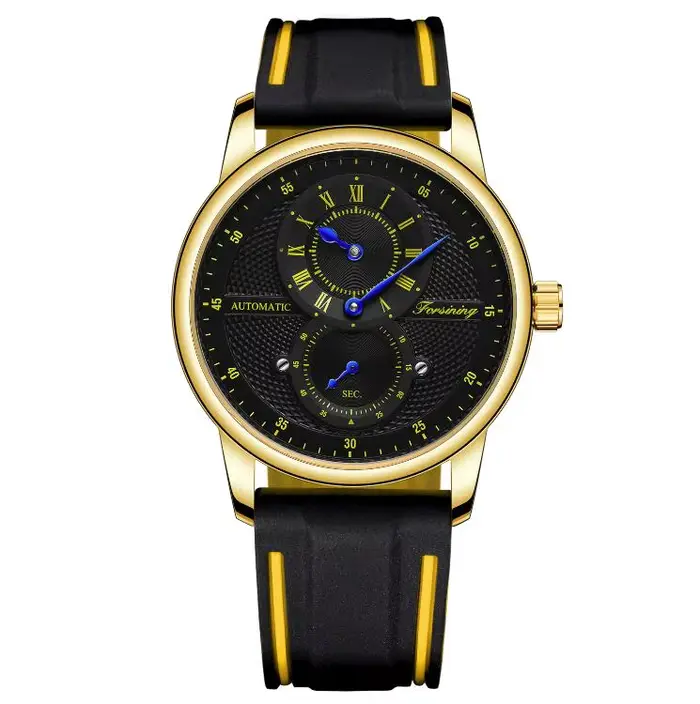 Forsining squelette automatique montres mécaniques étanche montre pour hommes célèbre marque horloge