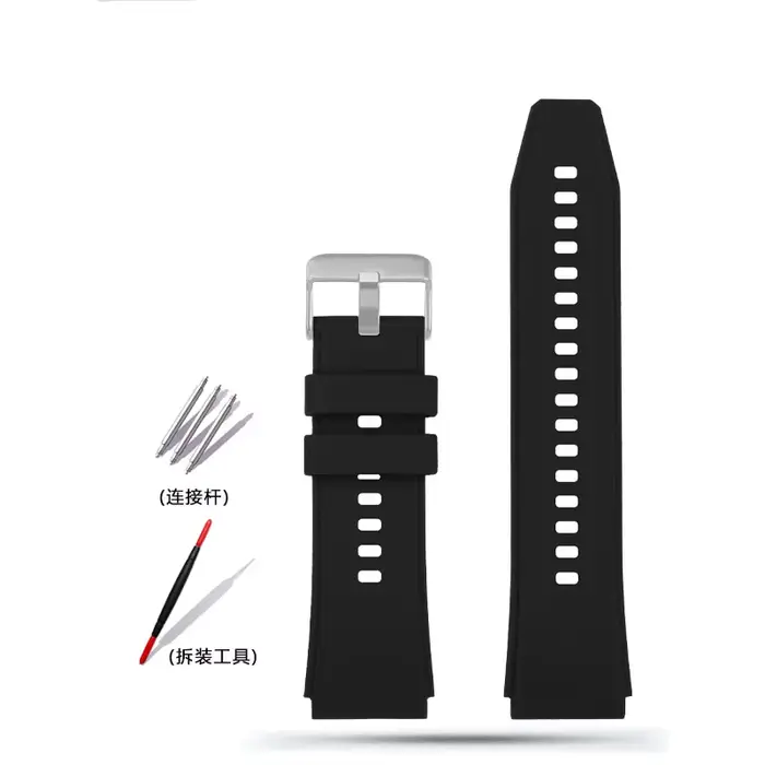 Bracelet de montre en caoutchouc de silicone souple pour homme, bracelet de remplacement, joint conv