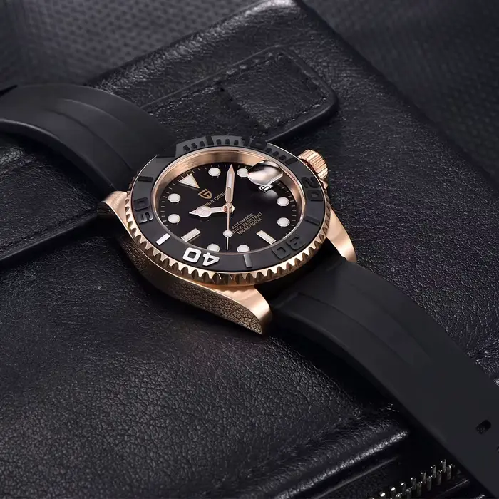 Montre Pagani Design Automatique Hommes Mouvement Miyota 8215 Bracelet Caoutchouc Plongeur Résistante à l'Eau Occasions Spéciales