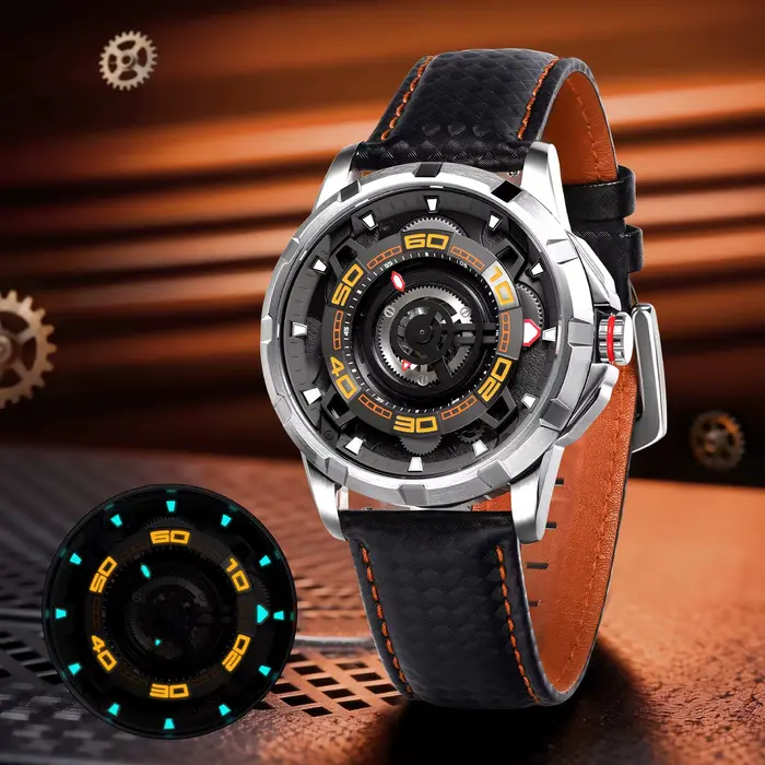 BERNY – montre squelette automatique pour hommes