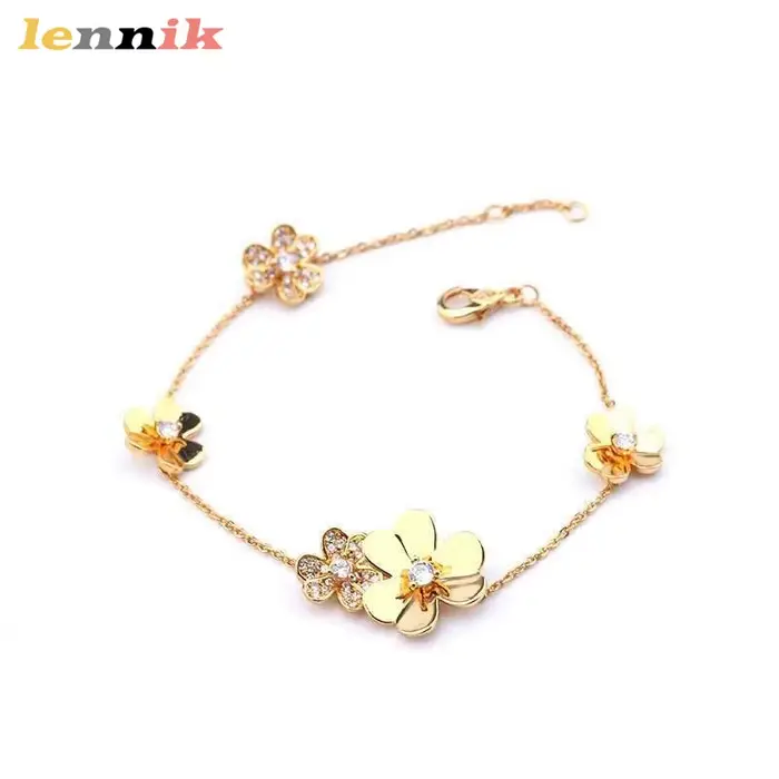 Bracelet trèfle à cinq fleurs pour femmes
