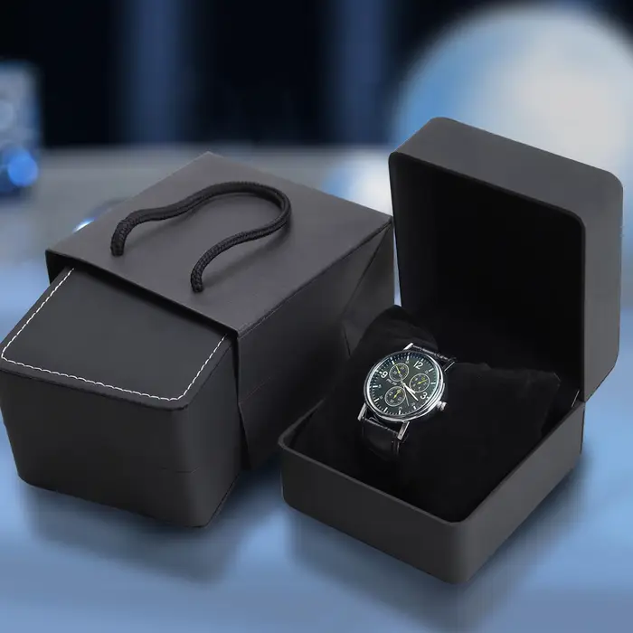 Étui de voyage pour montre en cuir PU