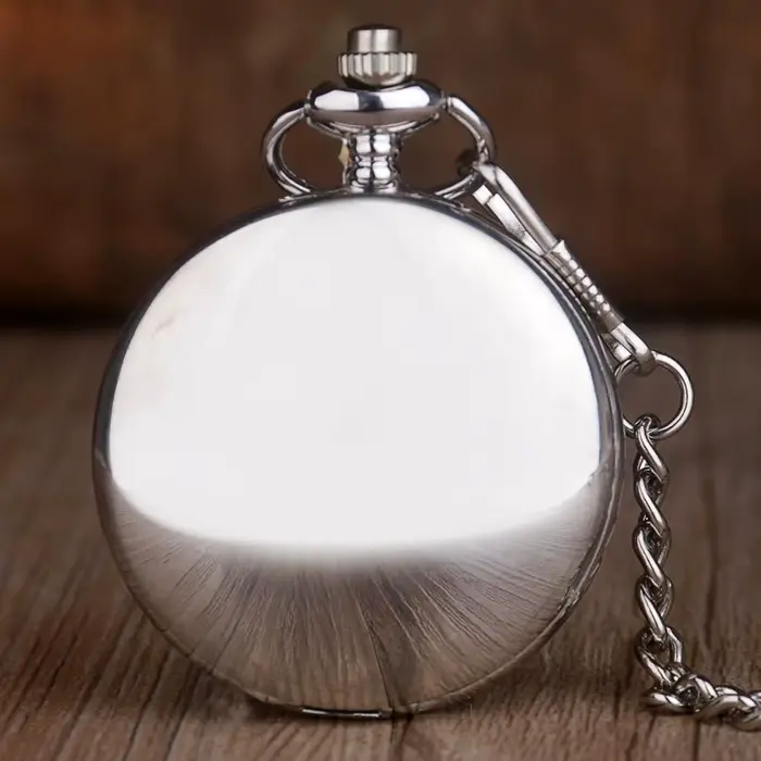 Montre de poche SHUHANG en acier inoxydable avec cadran numérique design vintage pour hommes occasions spéciales