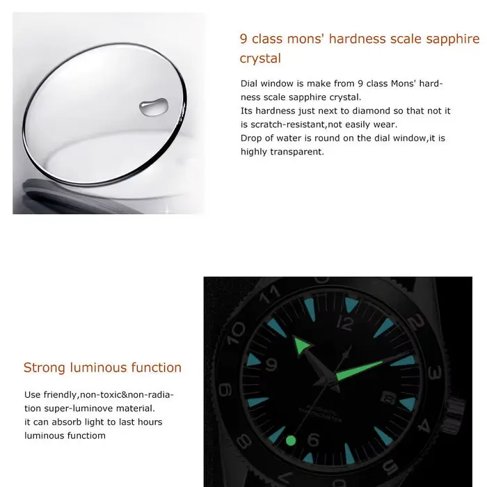 Montre de plongée Corgeut de luxe pour hommes