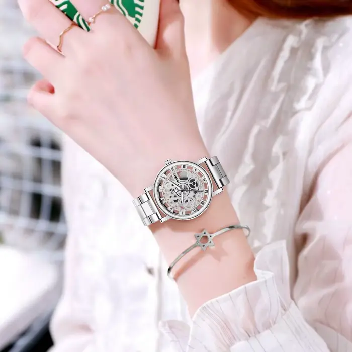 2025 nouvelle mode femmes or luxe montre à quartz décontractée maille métallique montres en acier inoxydable Relogio Feminino dames montres-bracelets
