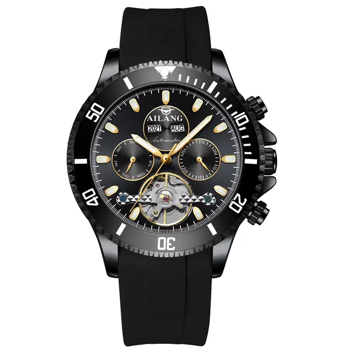 AILANG – montre mécanique à Tourbillon mécanique à remontage automatique pour hommes, montre lumineu