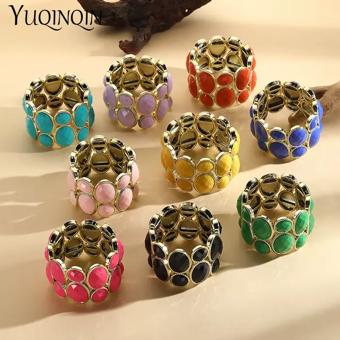 Nouveau bohème cadeaux de fête des mères bracelet bracelets charme extensible multicouche larges