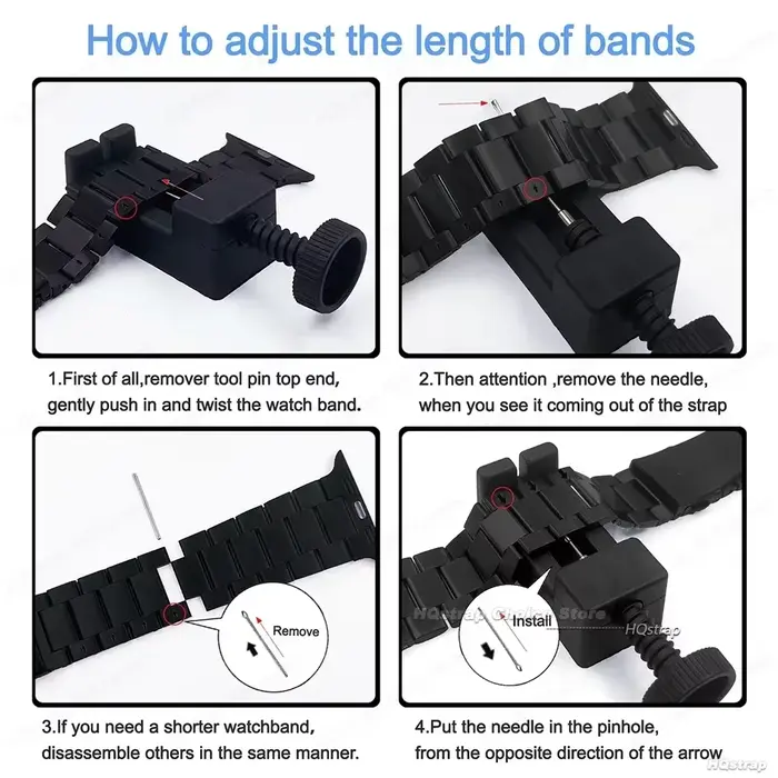Bracelet en acier inoxydable massif pour Seiko