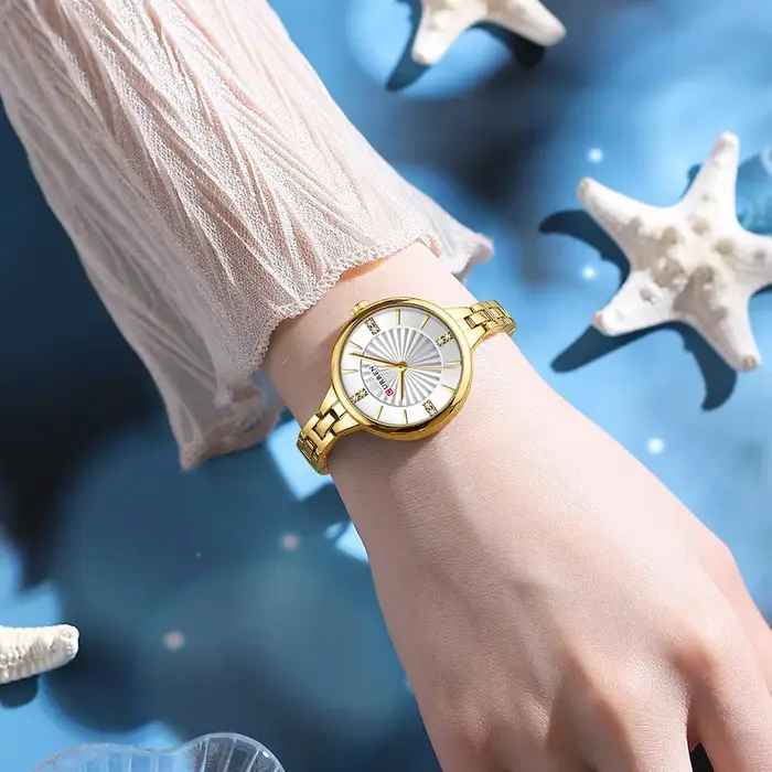 CURREN 9097 montre à Quartz décontractée pour femmes élégant Design Simple étanche bracelet en acier inoxydable mode affaires montre-bracelet dame