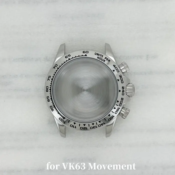 Boîtier de montre en acier inoxydable or rose 39,3 mm pour Daytona VK63 OS20 mouvement à quartz compatible avec bracelet de 20 mm occassions spéciales femmes hommes