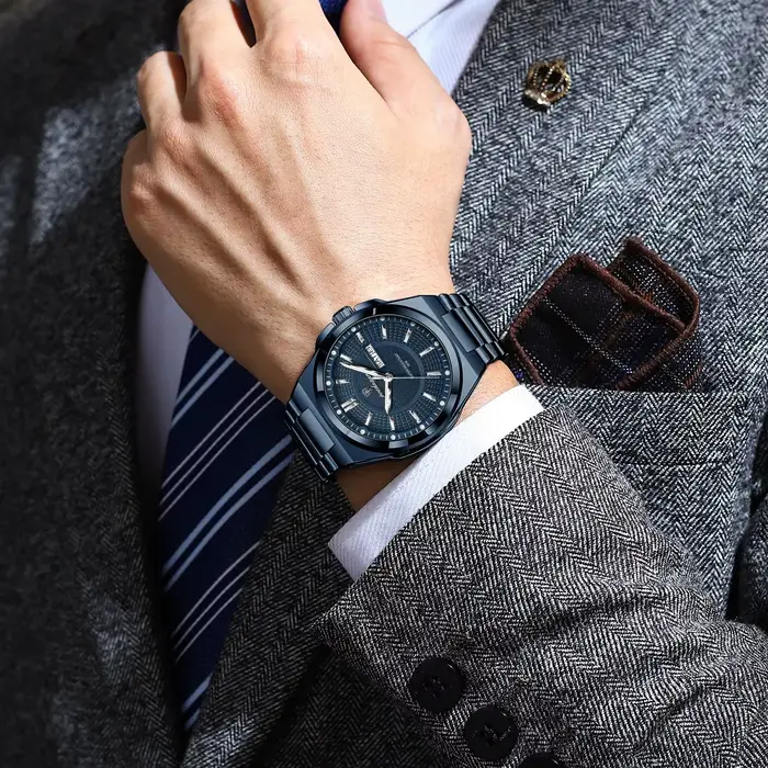 POEDAGAR Sport Original hommes horloge Quartz Date semaine luxe homme montre-bracelet étanche lumineux en acier