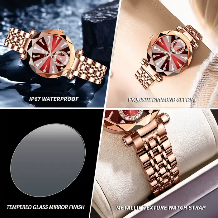 Montres-bracelets en quartz BINBOND Luxury Heart Of The Ocean pour femme