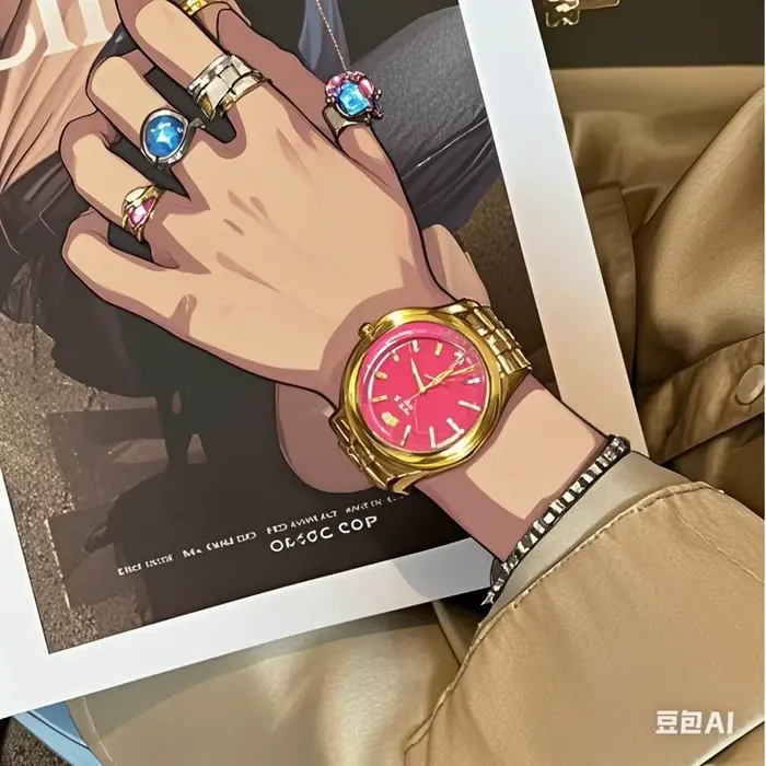 Montre en polyester multicolore style punk haut de gamme pour cosplay et mode occasions spéciales