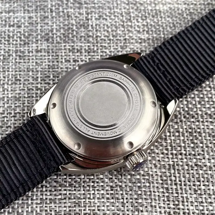 Montre automatique Tandorio 36mm édition limitée résistante à l'eau avec bracelet nylon pour homme occasions spéciales
