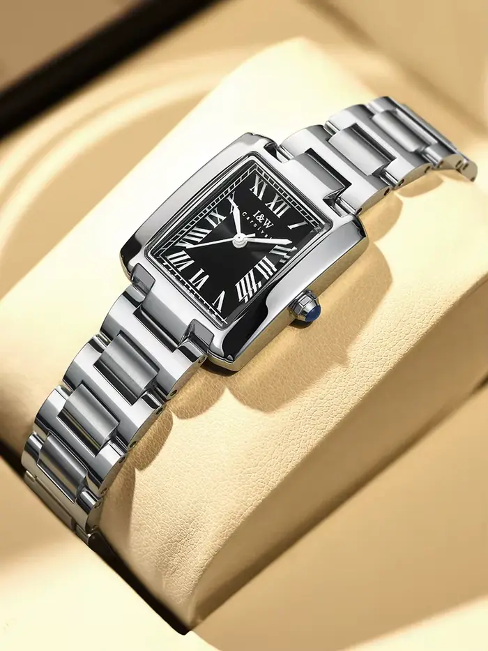 Montre Carnaval de luxe à quartz avec bracelet carré résistant à l'eau pour femmes, idéale pour les occasions spéciales et le quotidien