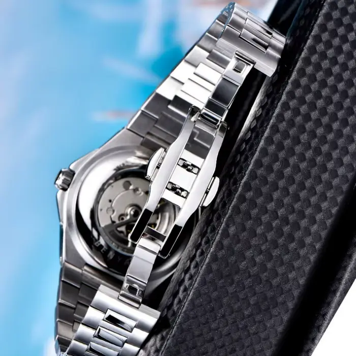 BENYAR classique affaires montre de sport mécanique automatique bracelet en acier inoxydable boîtier en alliage étanche montres lumineuses pour homme
